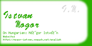 istvan mogor business card